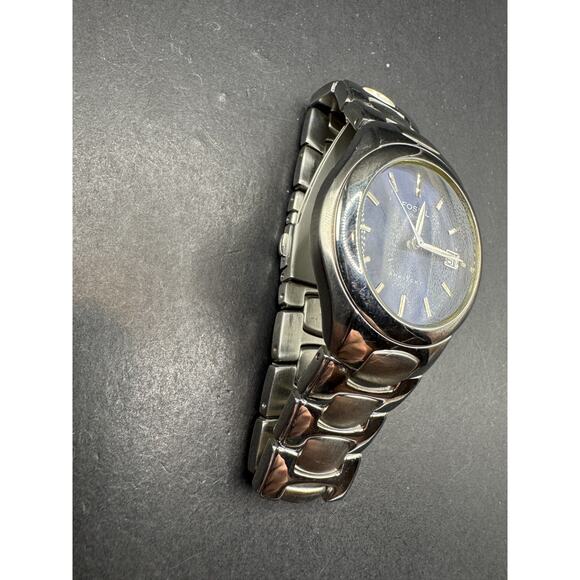 Fossil Arkitekt Watch Men's 36mm FS-2906 Silver Tone Blue Dial Date Just - Picture 2 of 8